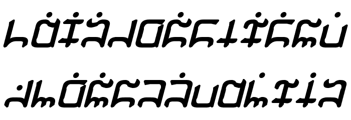 Gargish Bold Italic Font LOWERCASE