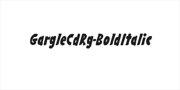 GargleCdRg-BoldItalic Logo