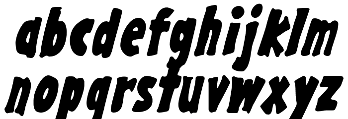 GargleCdRg-BoldItalic Font LOWERCASE