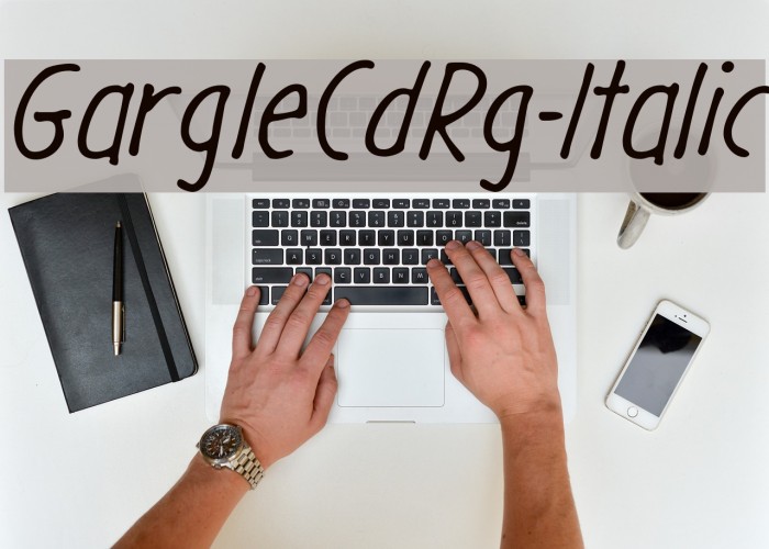GargleCdRg-Italic Font examples