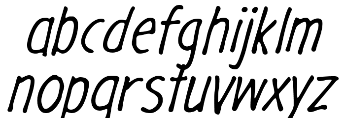 GargleCdRg-Italic Font LOWERCASE