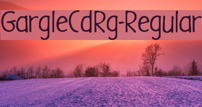 GargleCdRg-Regular Font examples