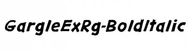 GargleExRg-BoldItalic  les polices de caractères gratuit tlcharger