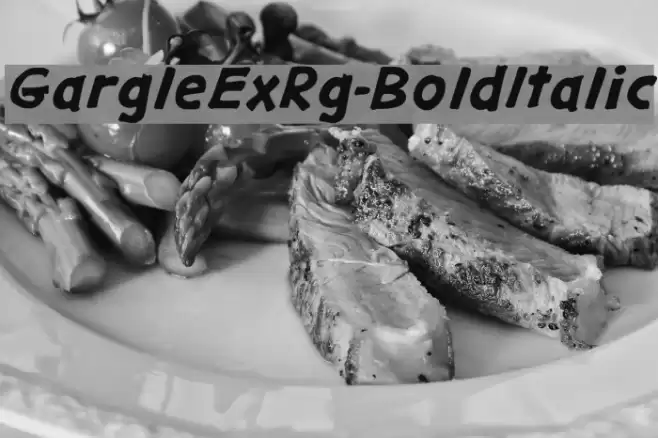 GargleExRg-BoldItalic  examples