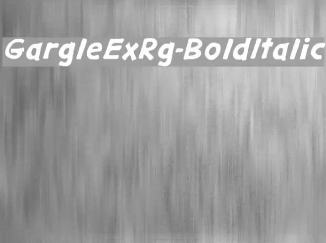GargleExRg-BoldItalic  examples