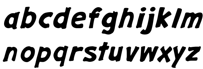 GargleExRg-BoldItalic Font LOWERCASE