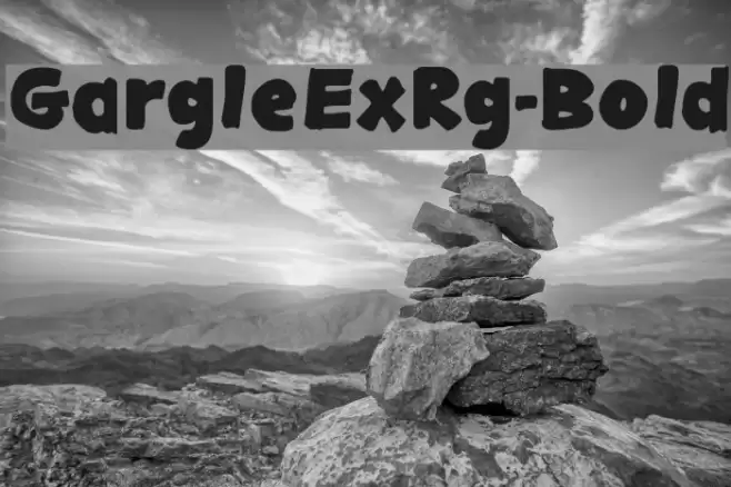 GargleExRg-Bold Font examples