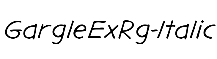 GargleExRg-Italic Font