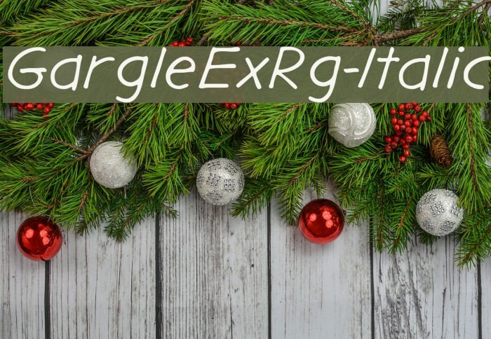 GargleExRg-Italic Font examples