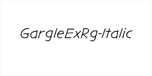 GargleExRg-Italic Logo