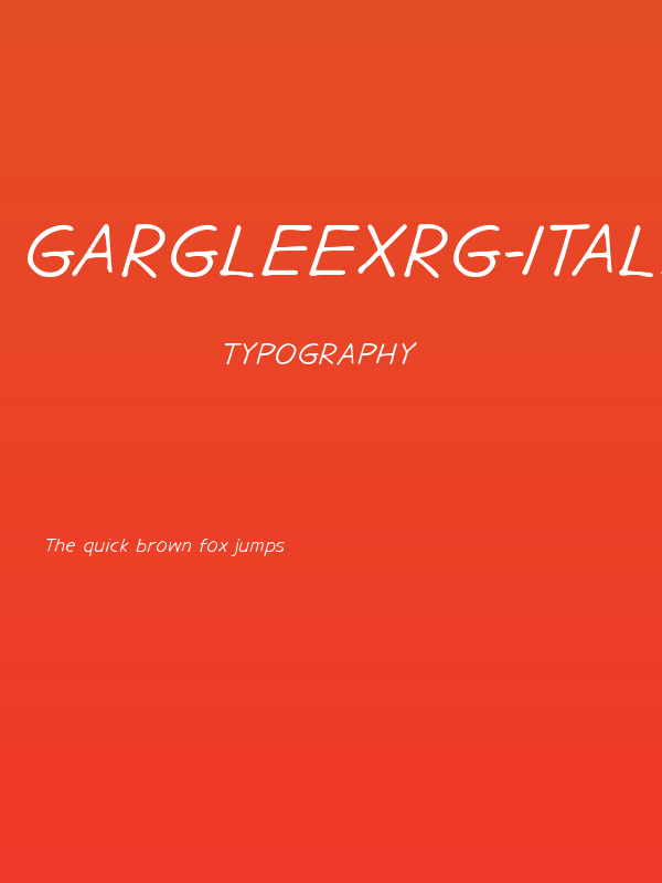 GargleExRg-Italic Poster