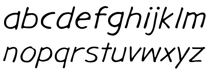 GargleExRg-Italic Font LOWERCASE