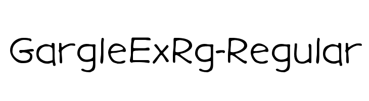 GargleExRg-Regular  Free Fonts Download