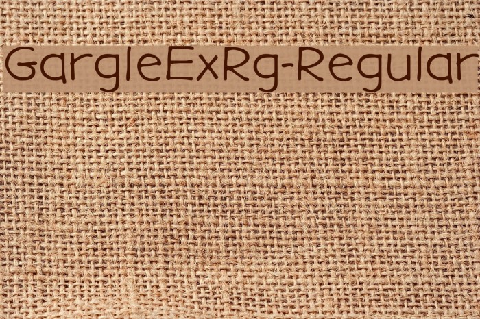 GargleExRg-Regular Font examples