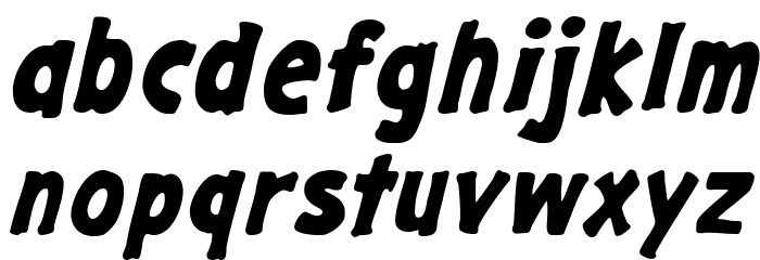GargleRg-BoldItalic Font LOWERCASE