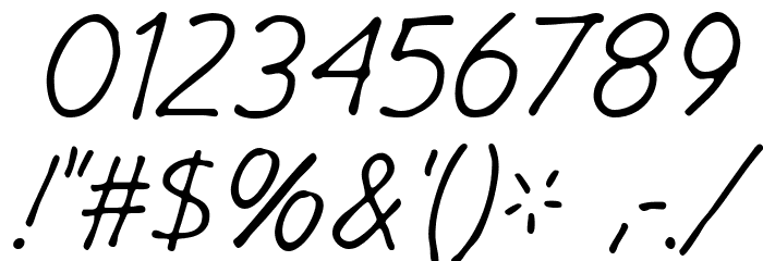 GargleRg-Italic Font OTHER CHARS