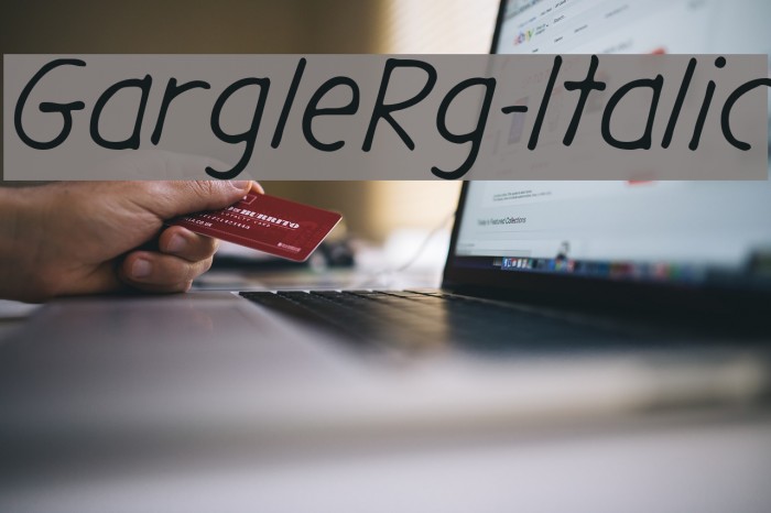 GargleRg-Italic Font examples