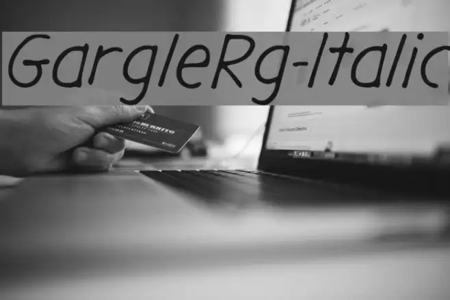GargleRg-Italic Font examples