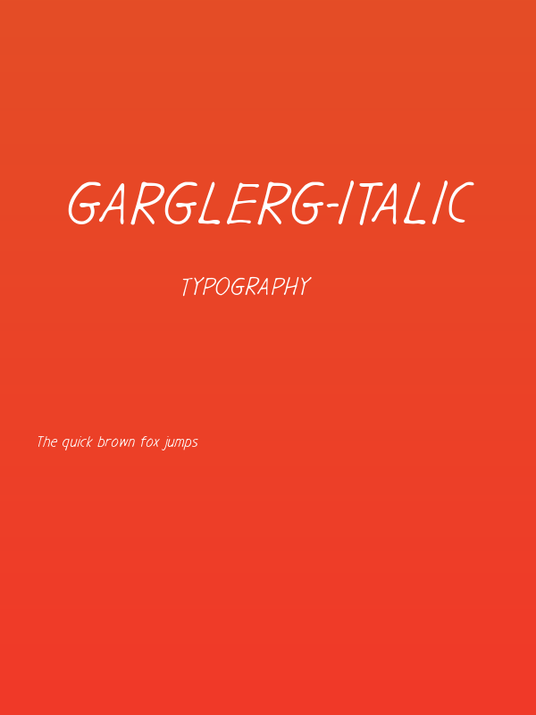 GargleRg-Italic Poster