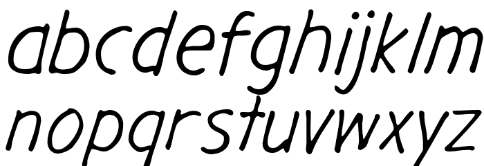 GargleRg-Italic Font LOWERCASE