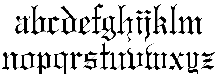 Gargoyle SSi Font LOWERCASE