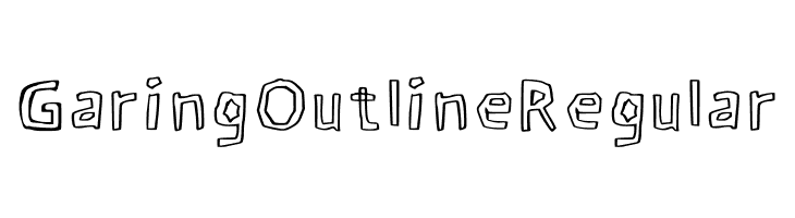 Garing Outline Regular  les polices de caractères gratuit tlcharger