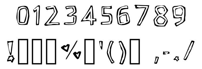 Garing Outline Regular Font OTHER CHARS
