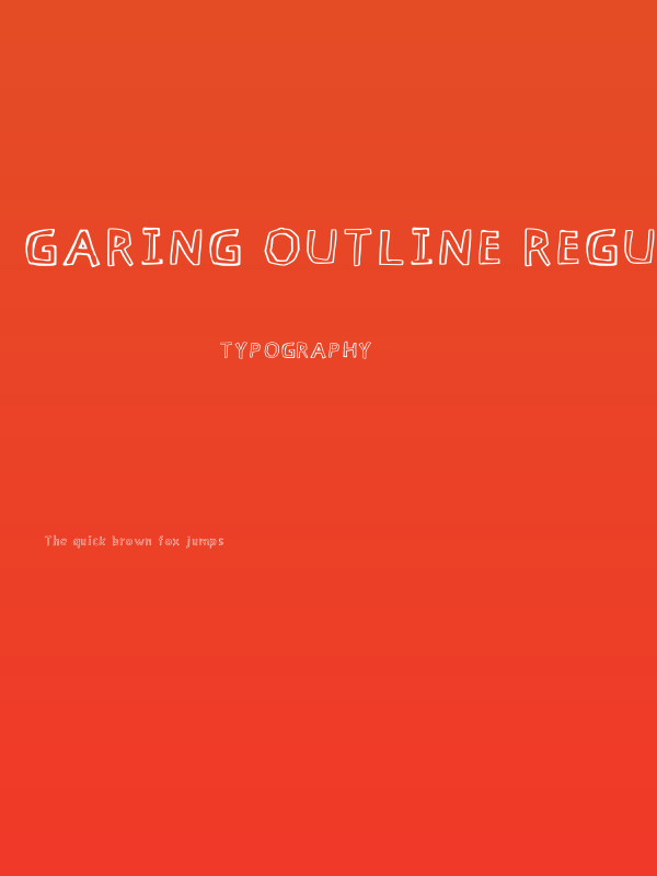 Garing Outline Regular Poster