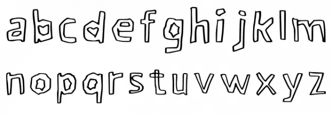 Garing Outline Regular Font Litere mici