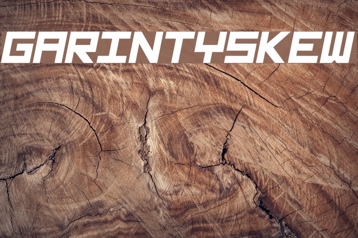 GarintySkew Font examples