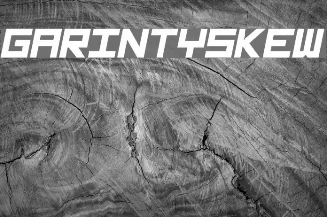 GarintySkew Schriftart examples