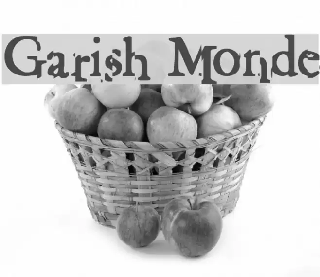 Garish Monde Font examples
