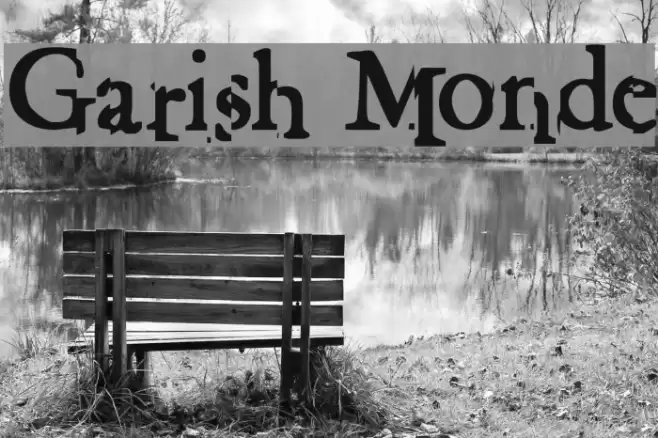 Garish Monde Font examples