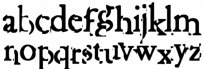 Garish Monde Schriftart Kleinbuchstaben