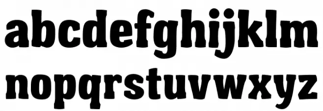 Garishing Worse Caratteri MINUSCOLO