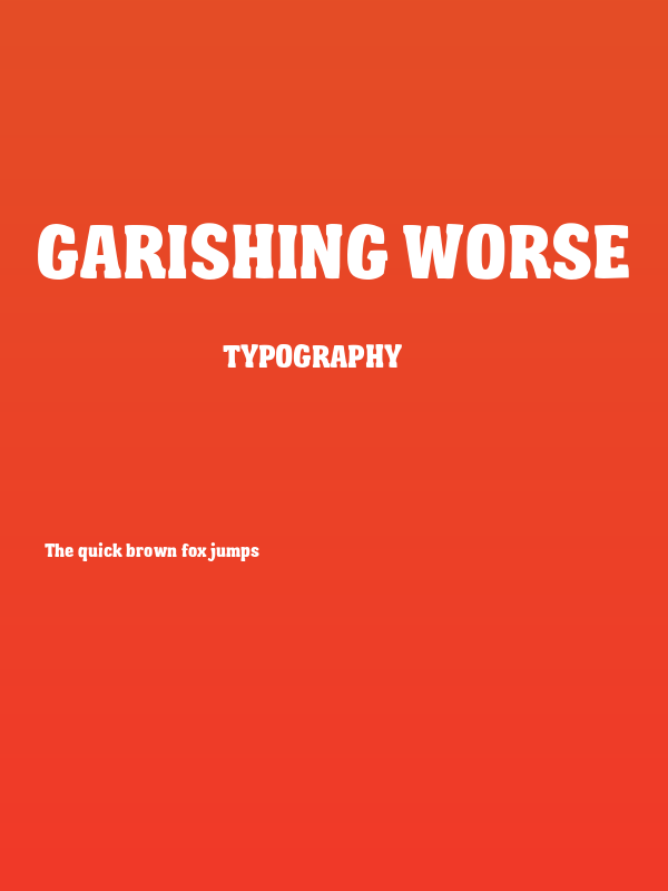 Garishing Worse Poster