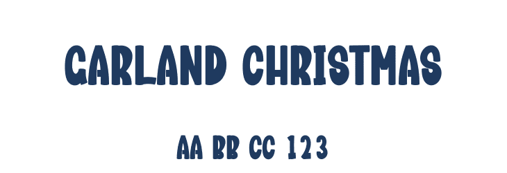 Garland Christmas Font Preview