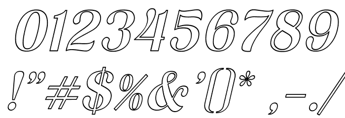 Garlic Outline Italic Font OTHER CHARS