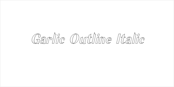 Garlic Outline Italic Logo