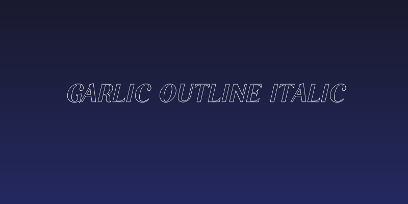 Garlic Outline Italic Social Header