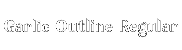 Garlic Outline Regular  font caratteri gratis