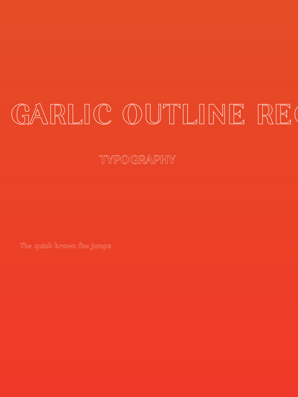 Garlic Outline Regular Poster