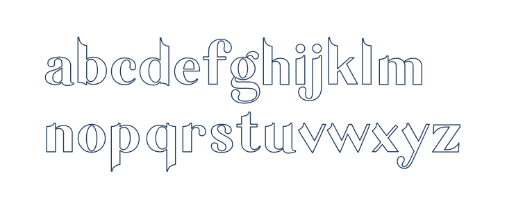 Garlic Outline Regular Lowercase