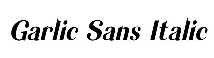 Garlic Sans Italic  Descarca Fonturi Gratis