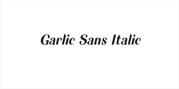 Garlic Sans Italic Logo