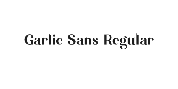 Garlic Sans Regular Logo