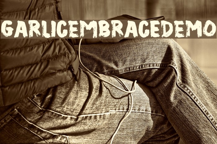GarlicEmbraceDEMO Font examples