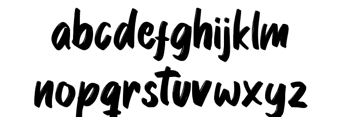 Garlobrush Font LOWERCASE