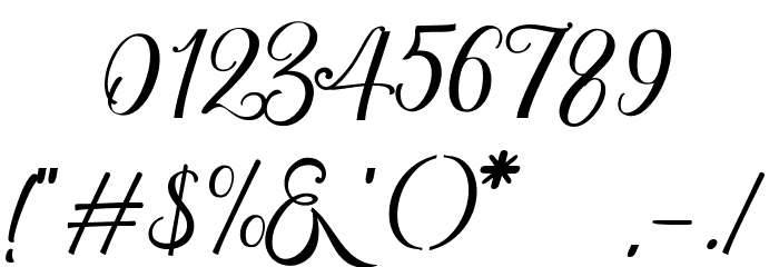 GarnitaScript Font OTHER CHARS