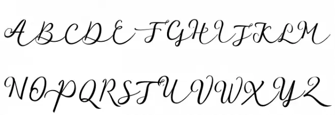 GarnitaScript Schriftart Groß